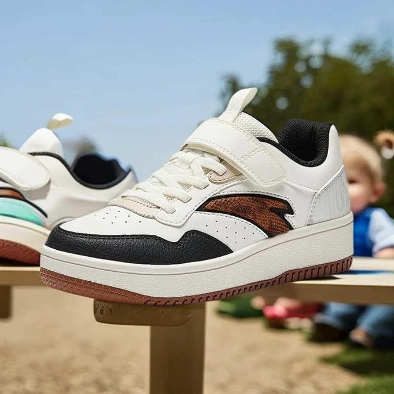 安踏儿童【魔术贴板鞋】男女中大童新款板鞋百搭款儿童新款低帮休闲