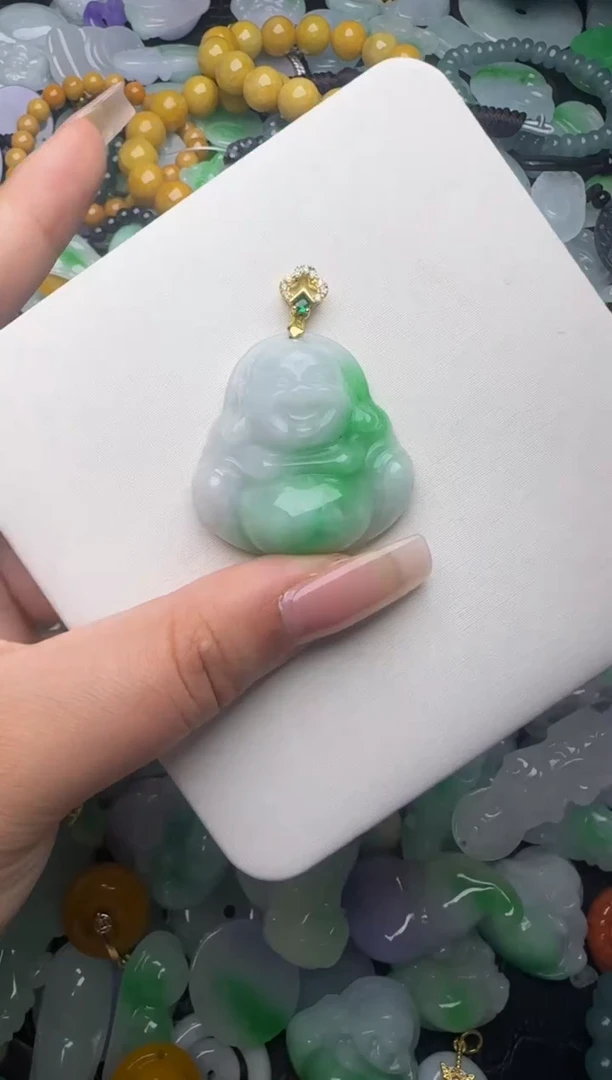 翡翠未镶嵌颈饰天然缅甸翡翠吊坠