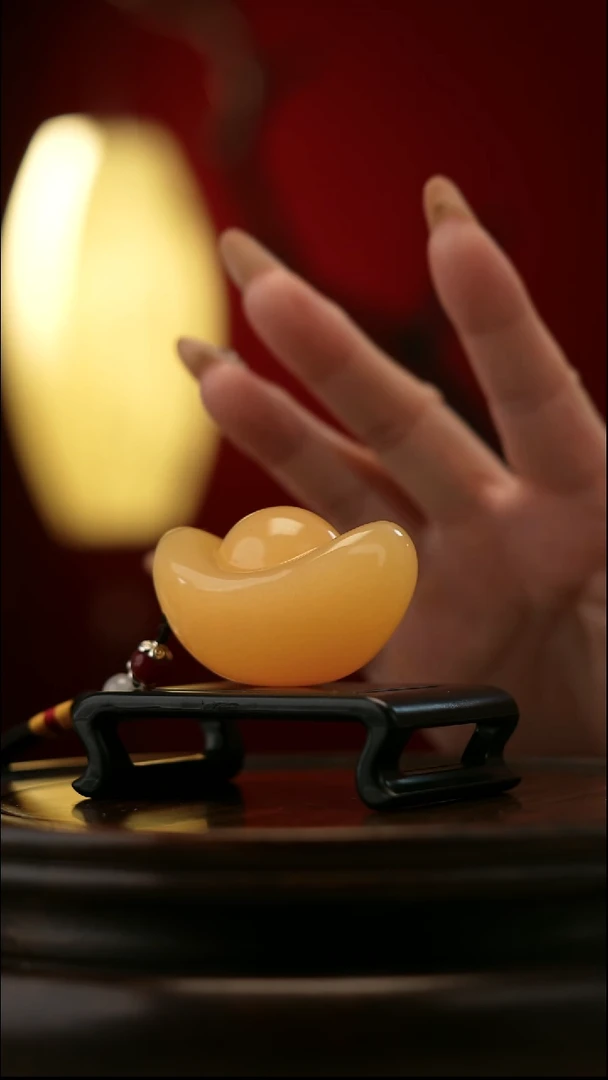 玉【元宝】天然玉石手把件