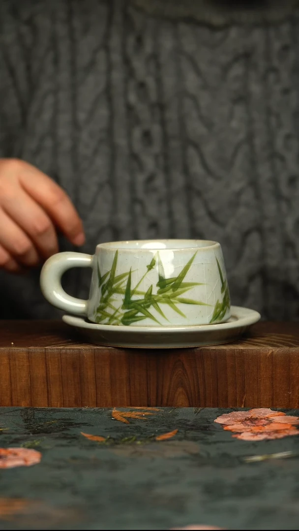 瓷片釉下彩手工手绘同款陶器