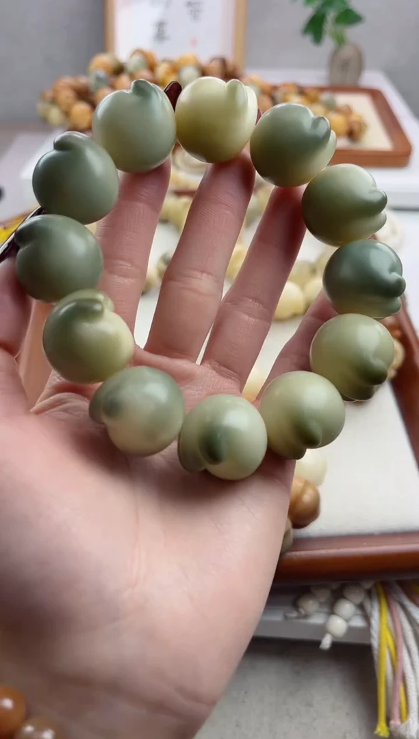 【闪购商品】菩提根/象牙果手串干磨猫爪23mm瑕疵不补E34