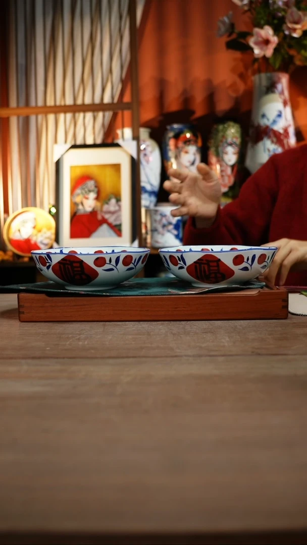 【简家甄选】景德镇设计师釉下手绘陶瓷