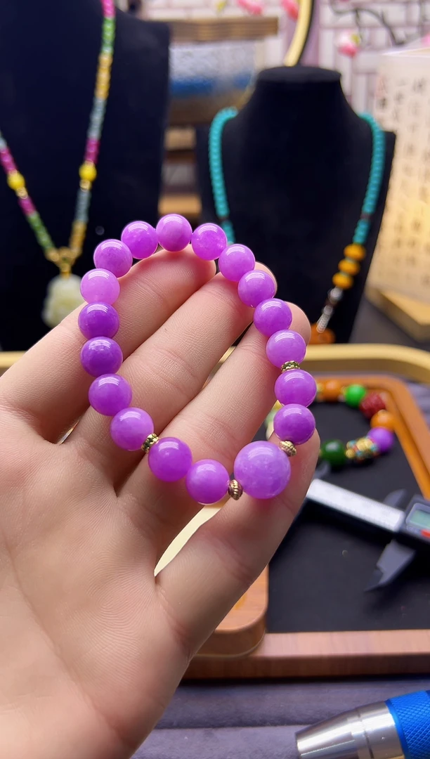 【闪购商品】翡翠手链14K金镶嵌S96`````````