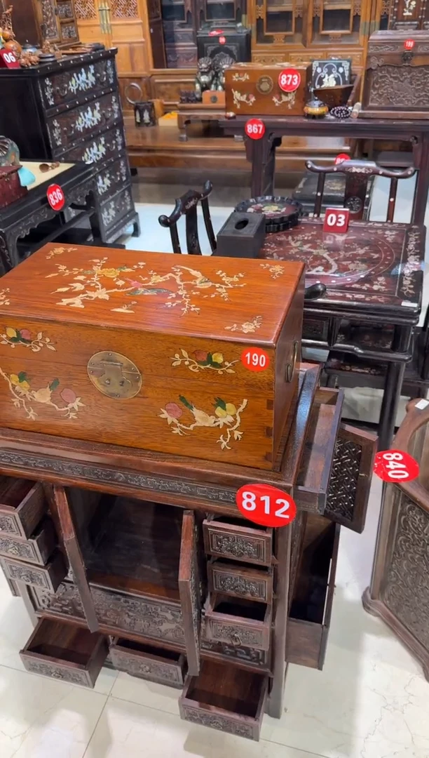 木策**生黄花梨50鸟踏花枝翻盖箱658.888888