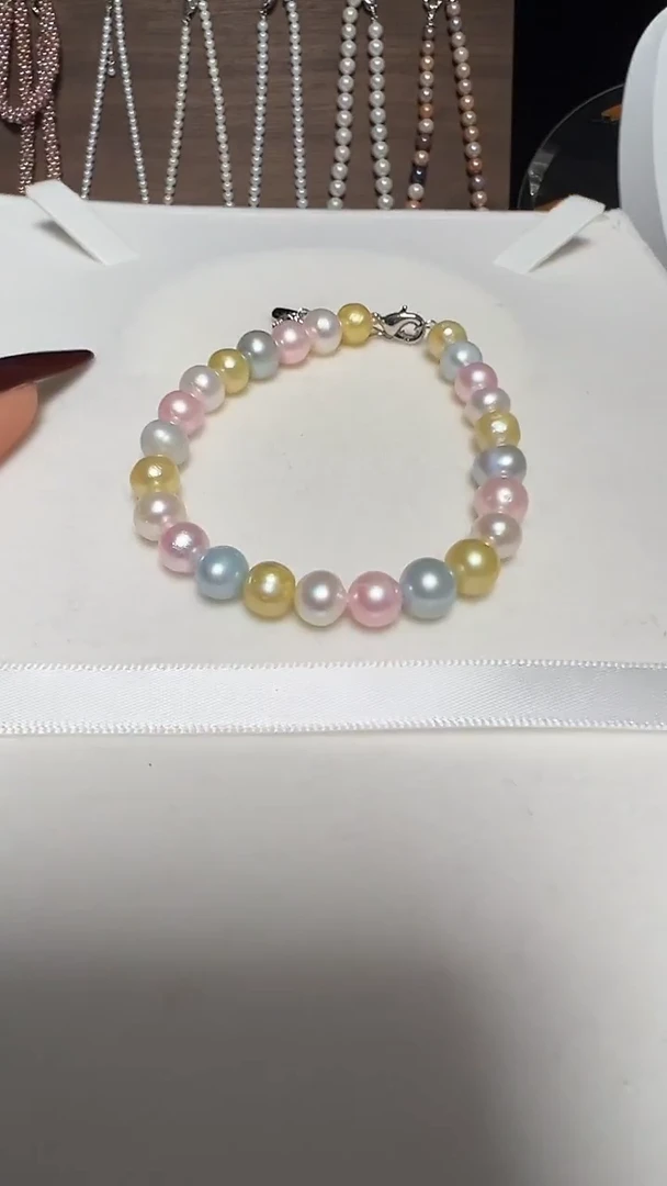 钛钢手绳淡水珍珠永丽珍珠严选