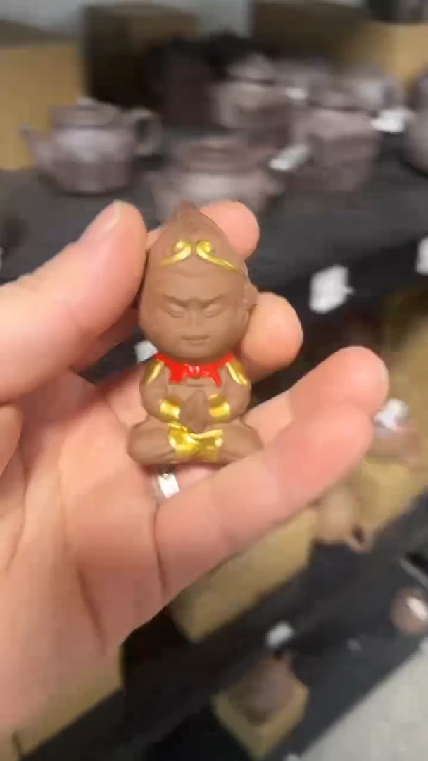 【闪购商品】悟空茶宠磨砂感老岩泥茶壶