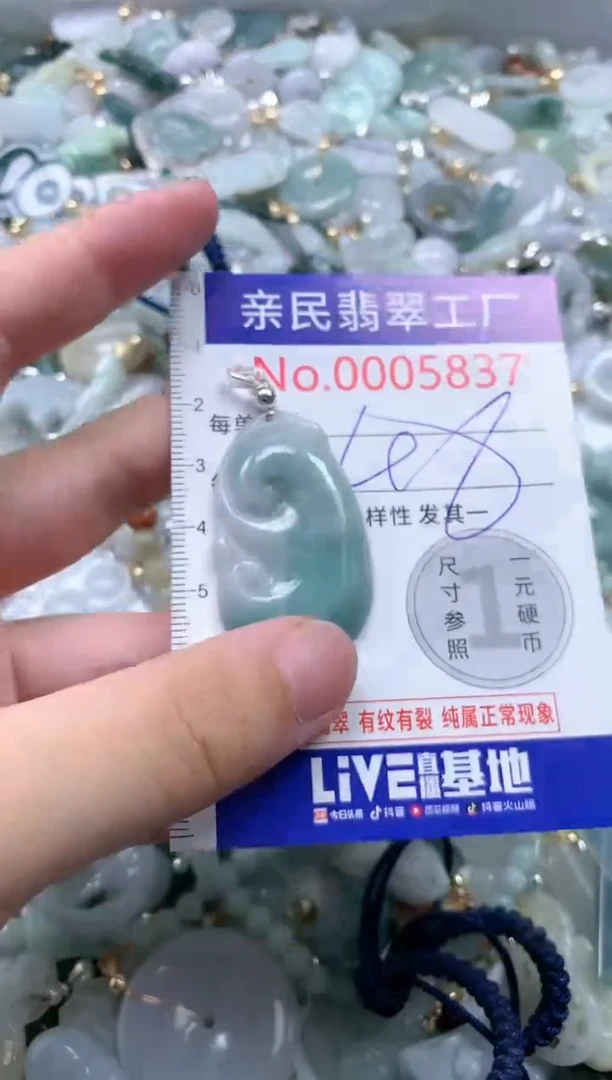 翡翠未镶嵌吊坠(不含链)5837