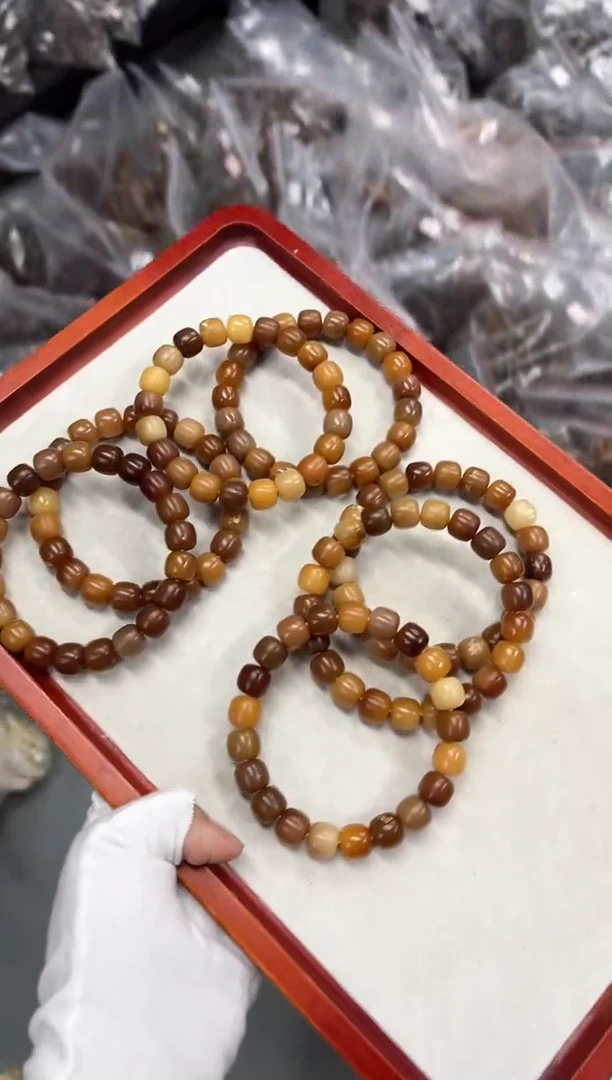 菩提根/象牙果手串12干磨麻子不挑（130）