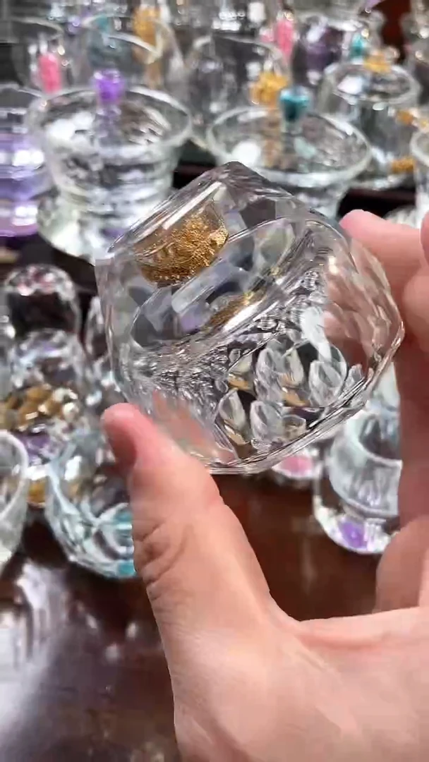【闪购商品】玺宴新款水晶八角杯金箔