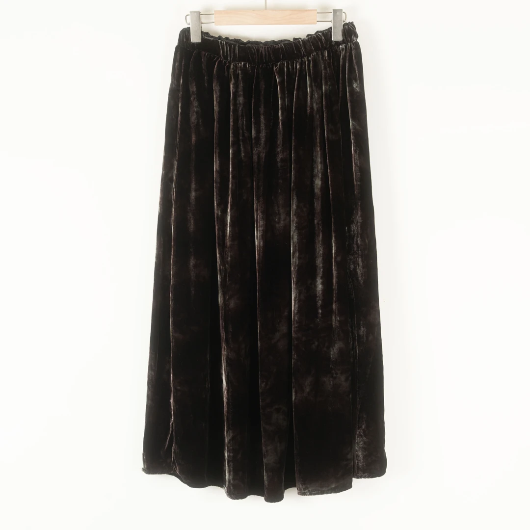 三木兮非2025春季新款时尚百搭气质洋气扎染丝绒半身裙25SQ3063