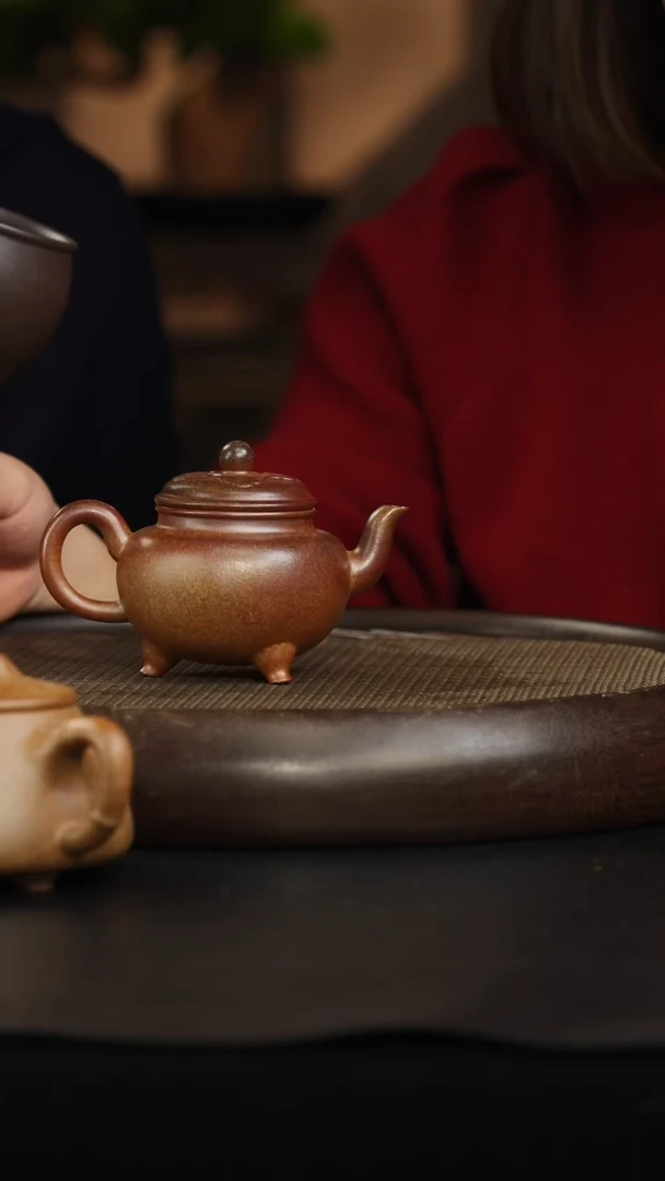 茶壶紫砂紫泥柴烧 大彬如意 210cc左右