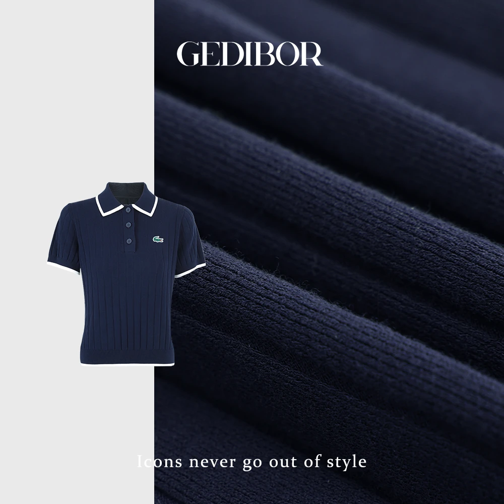 XUEXUE丨【鳄鱼POLO】经典鳄鱼刺绣翻领针织上衣GD25-ZZ273