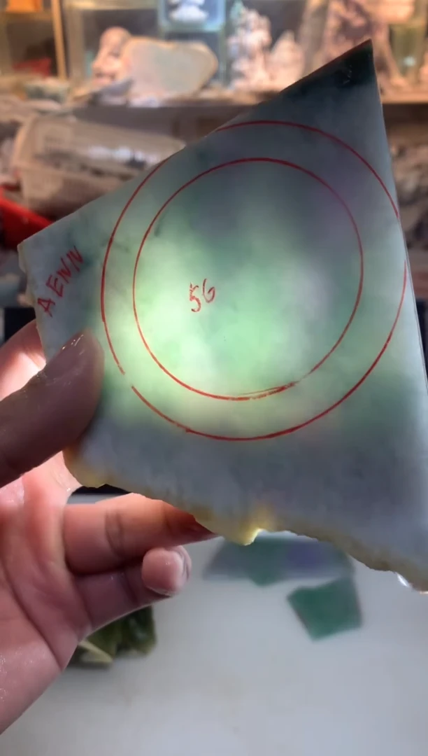 裸石翡翠0朗0翡翠珠宝342