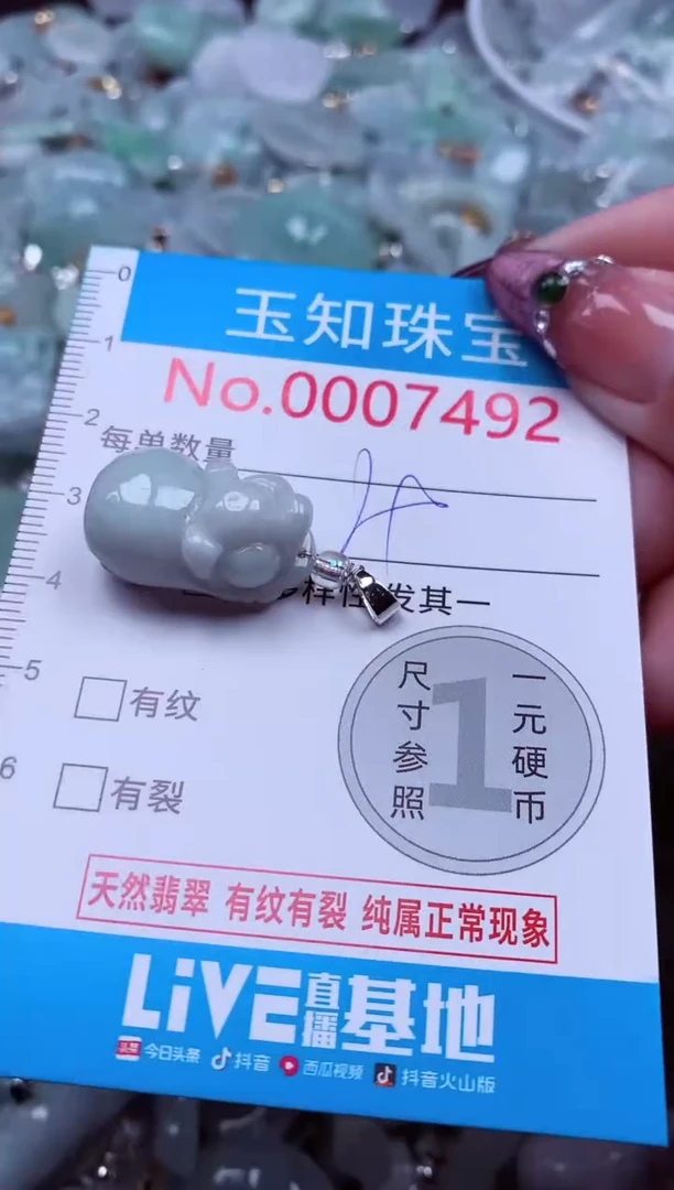 吊坠(不含链)未镶嵌翡翠7492