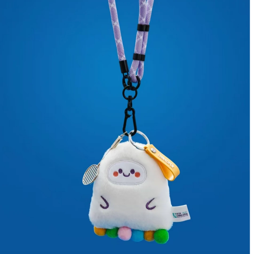 羽毛球造型毛绒卡包