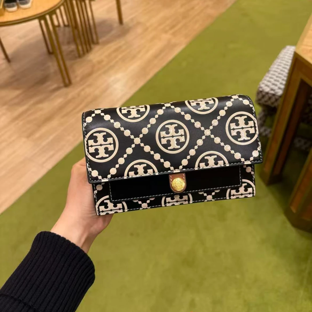 未使用 TORY BURCH/汤丽柏琦 专柜款新款小号老花风琴包