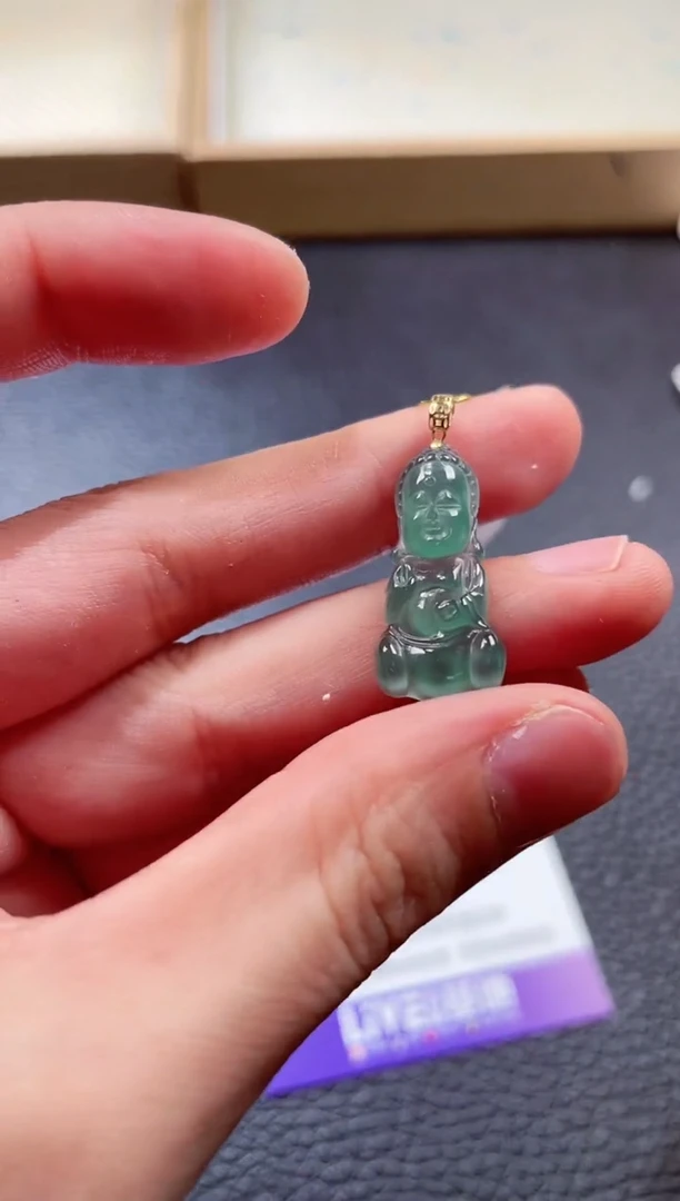 翡翠18K金镶嵌颈饰00004706