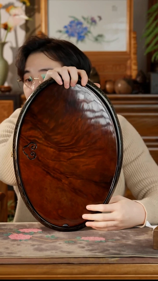 金丝楠乌木大漆工艺茶盘