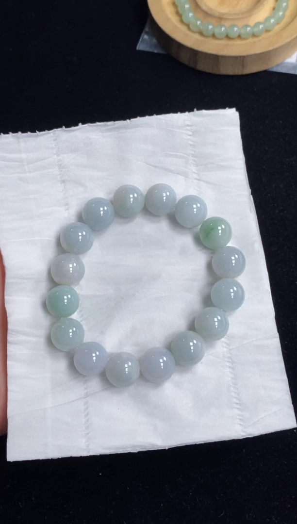 未镶嵌手串翡翠96号链接天然缅甸A货翡翠一物一证