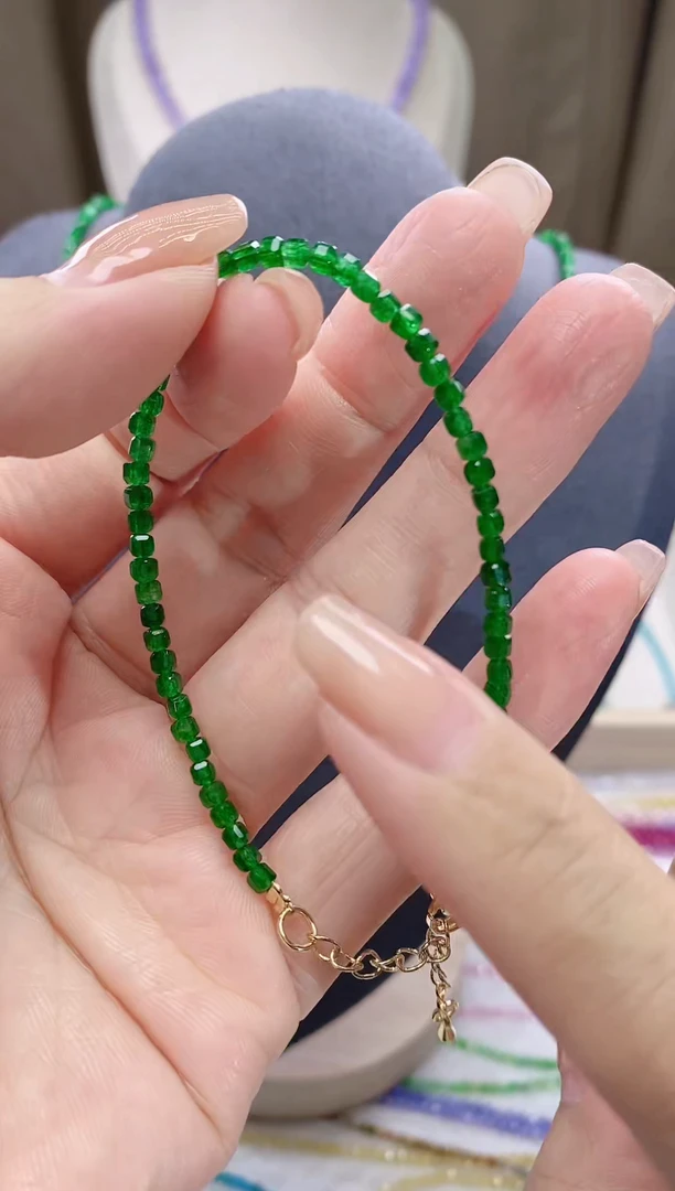 【闪购商品】祖母绿手链14K金镶嵌诗颜珠宝甄选SYZB002