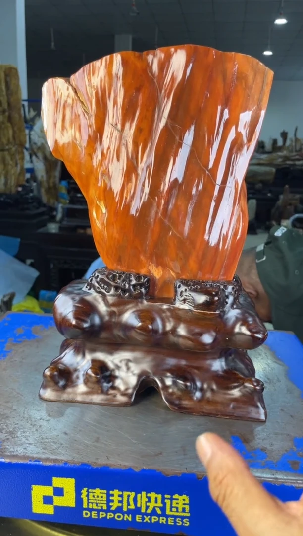 未镶嵌摆件硅化玉48