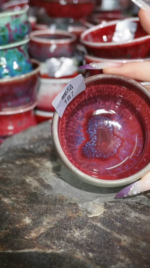 摆件陶精品窑变钧瓷茶器