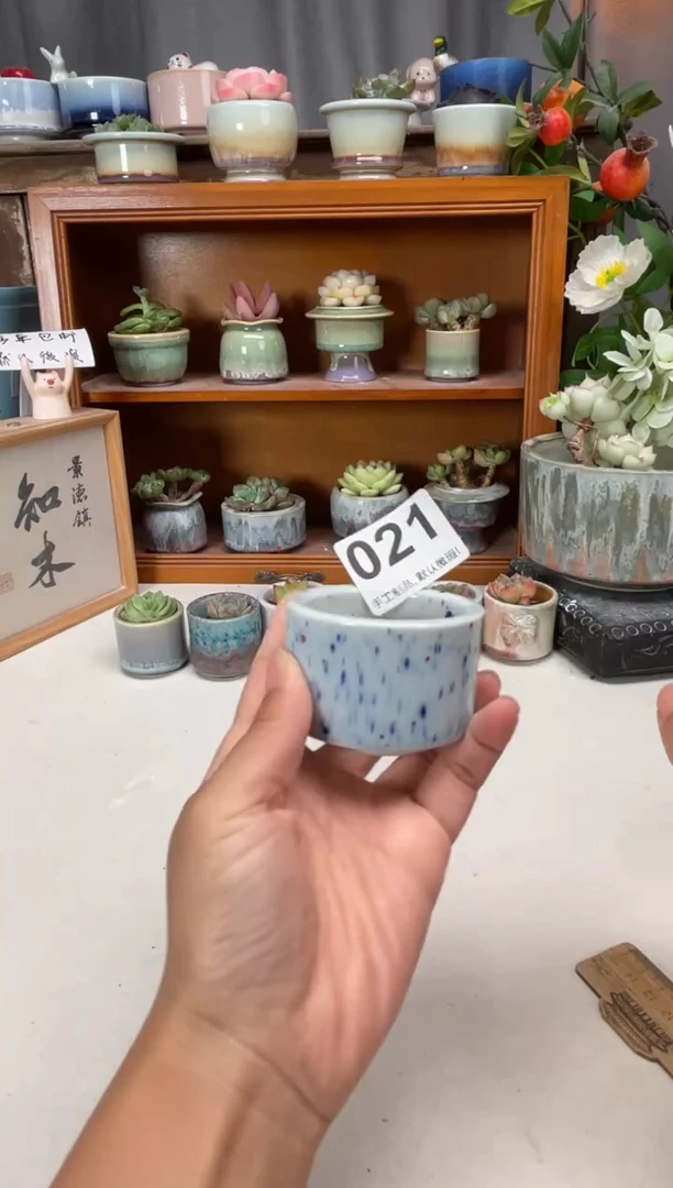 瓷片021知木小芳花盆