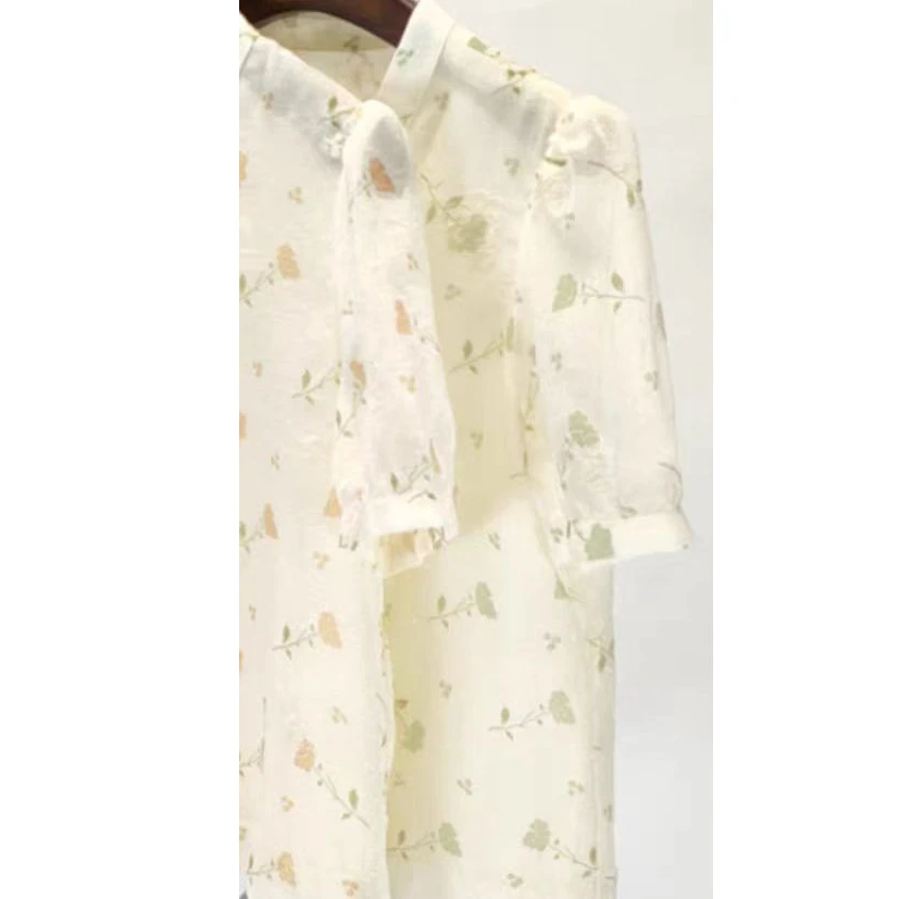 国风碎花常规新中式衬衫气质女装中国风中式设计SY-G6047-B25