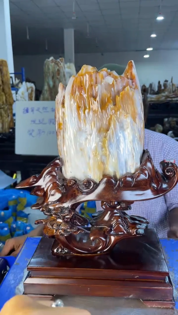 未镶嵌摆件硅化玉54