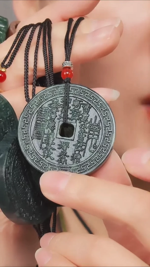 未镶嵌岫玉吊坠花钱吊坠多样性发货一件