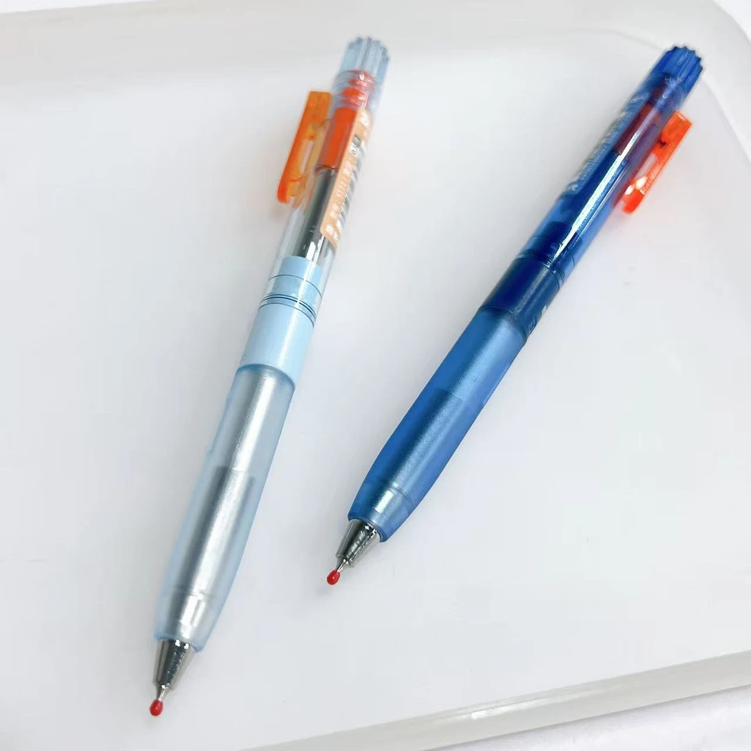 【黑墨-2支】C16蓝杆德尔施扭扭笔体验中性笔,掉封蜡不售后