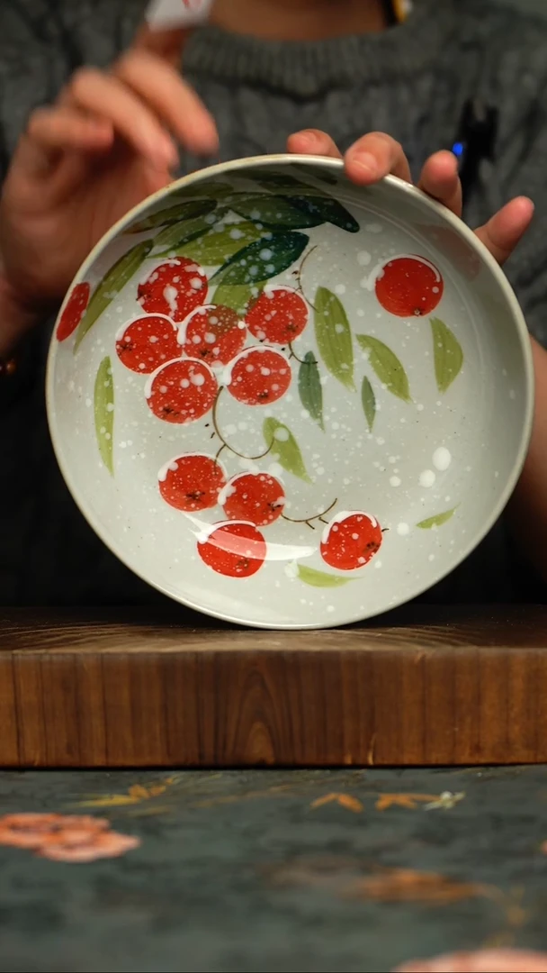 瓷片釉下彩手工手绘同款陶器