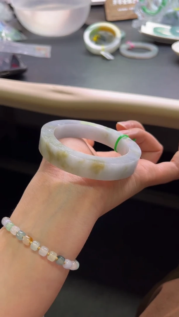 未镶嵌手镯定制翡翠山茶花54-58