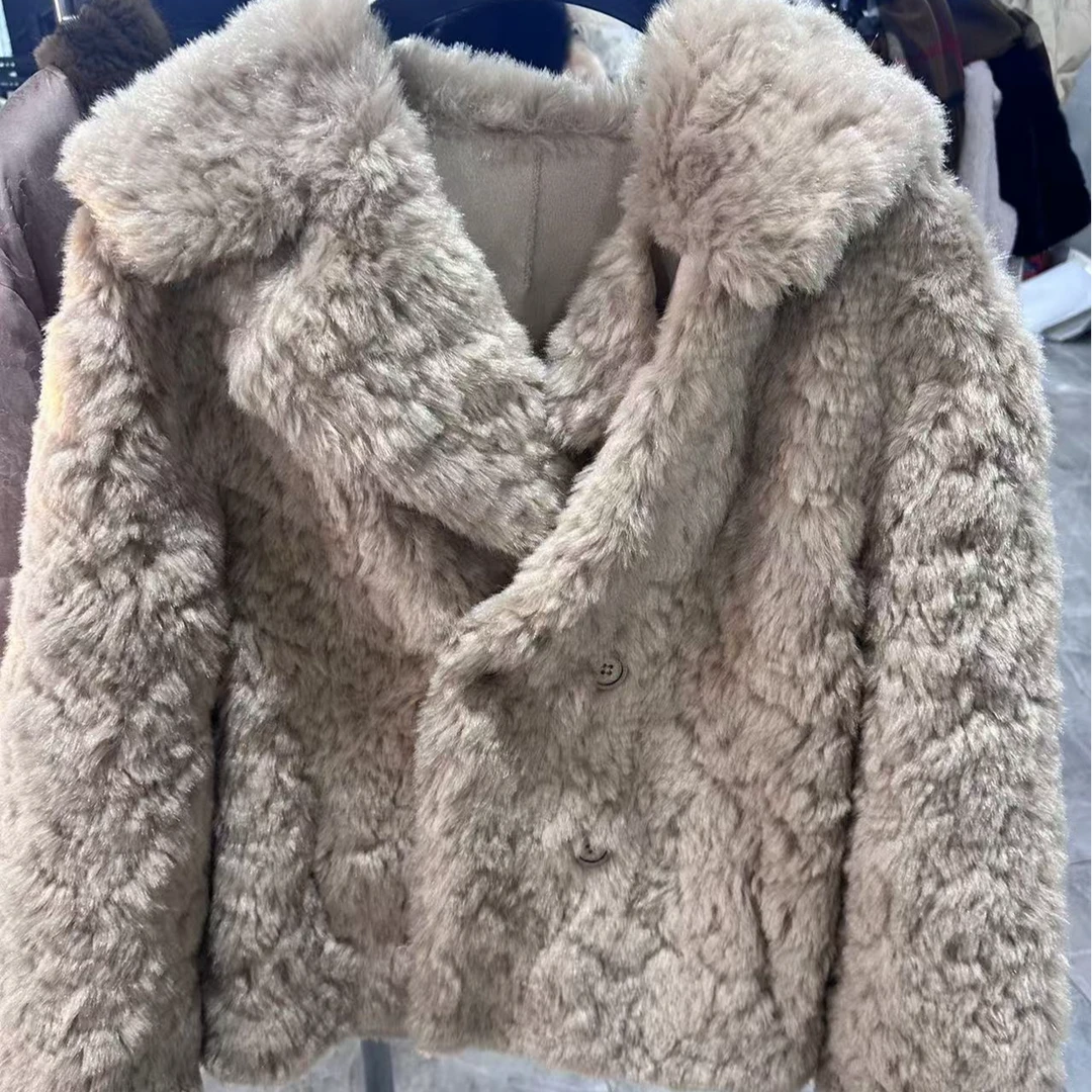 RR STUDIO 2025新款时尚经典皮草毛女款外套#RRH66063