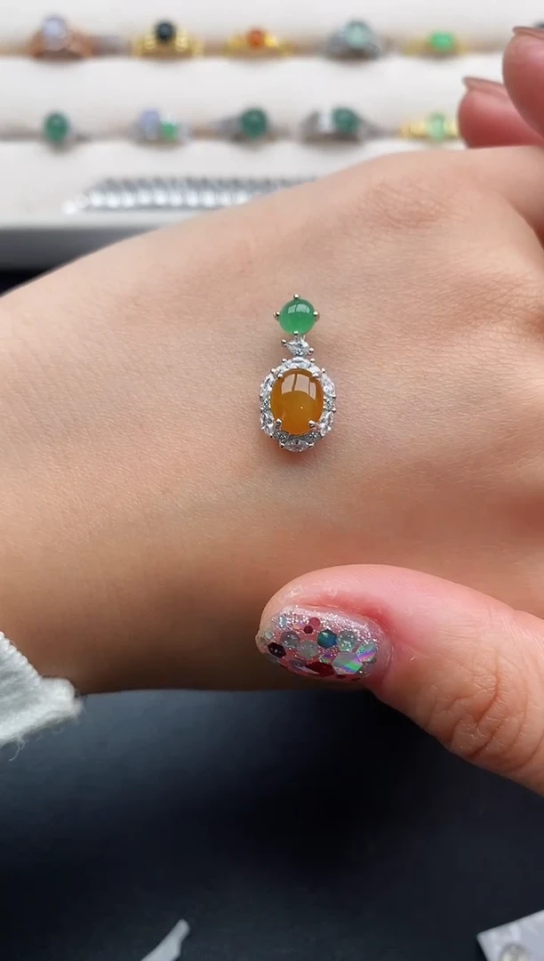 银S925镶嵌戒指翡翠22222222+1