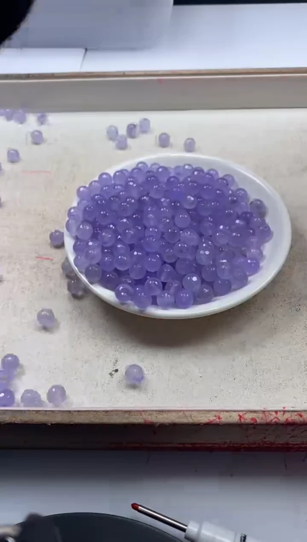 【闪购商品】玛瑙/玉髓颈饰未镶嵌w2184冰仙紫切面8mm*30颗