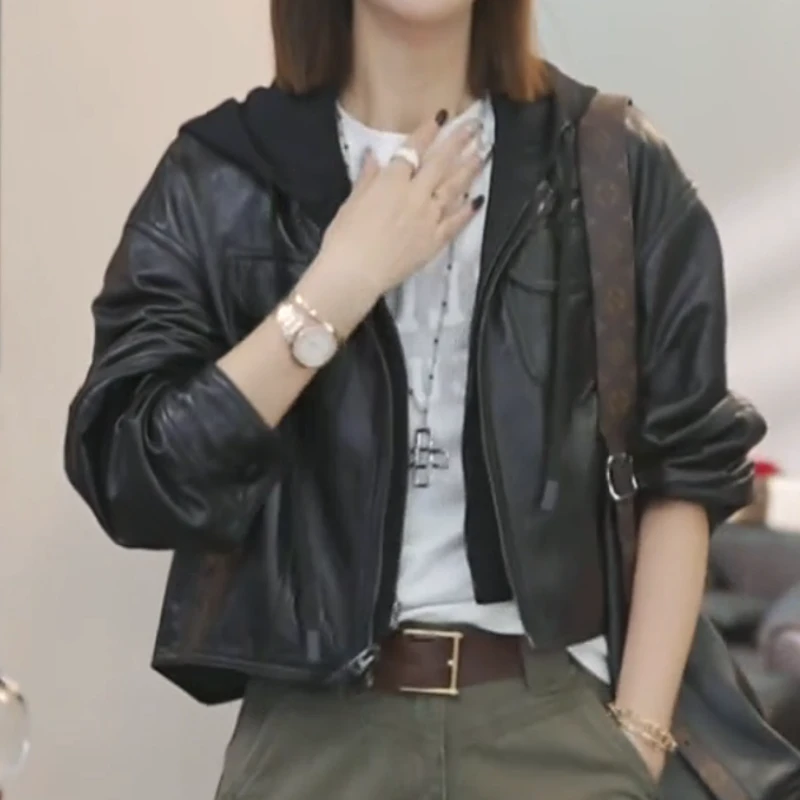 【机车女神】2025早秋新款时尚休闲百搭气质皮衣外套LK2505809