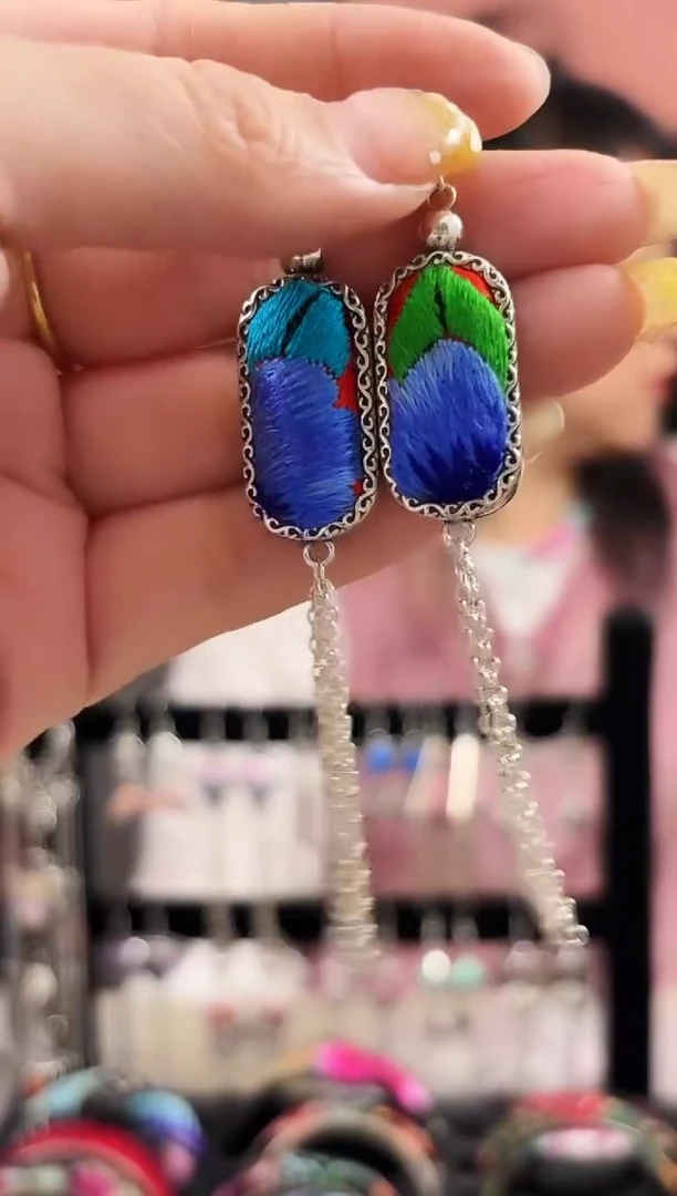 织绣艺枝独绣老绣饰品193