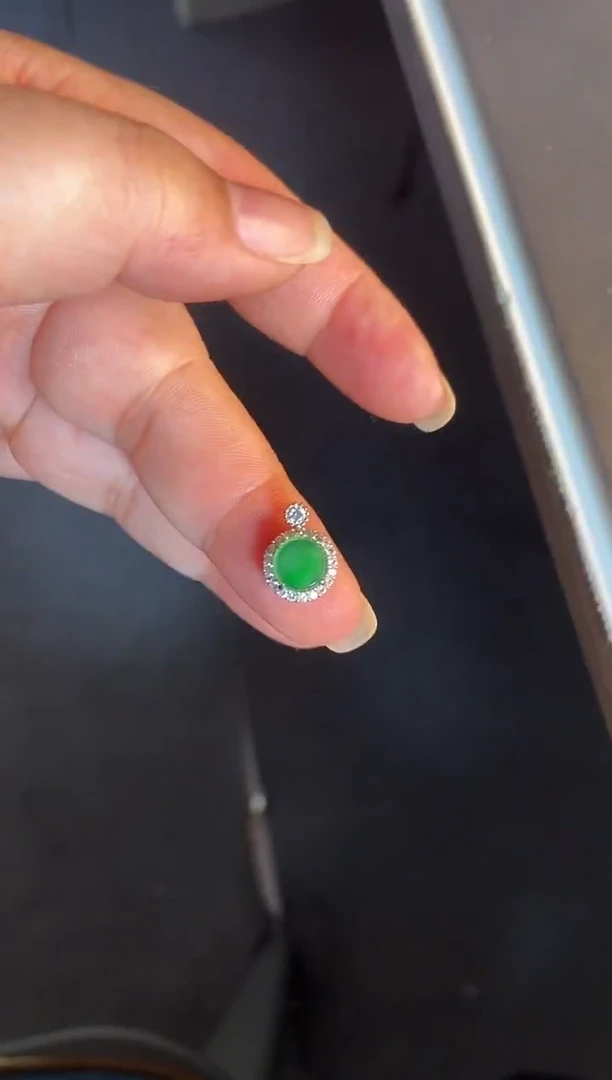 吊坠(不含链)银S925镶嵌翡翠1