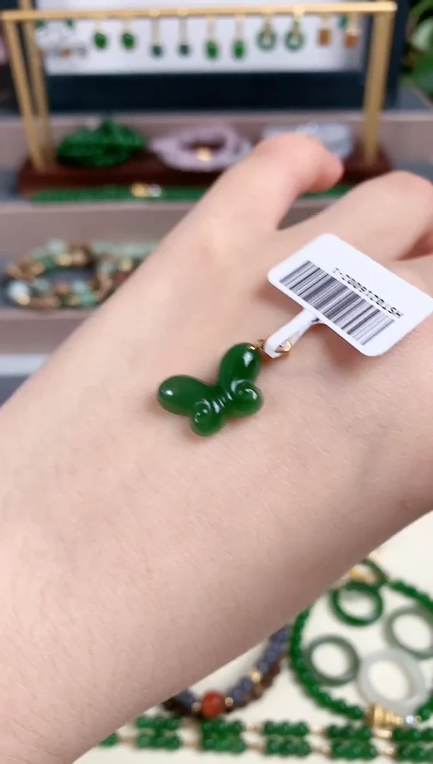 吊坠(不含链)18K金镶嵌和田玉1