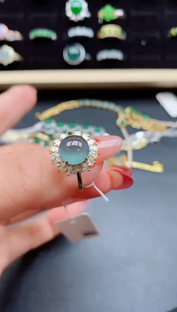 【闪购商品】翡翠戒指银S925镶嵌321321