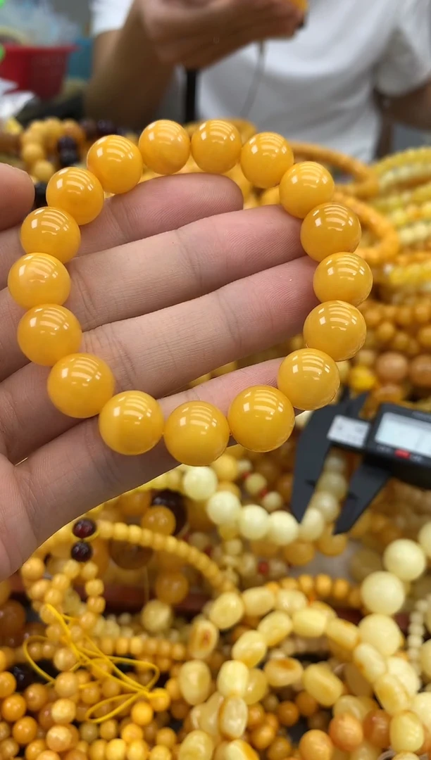 裸石蜜蜡未镶嵌手串