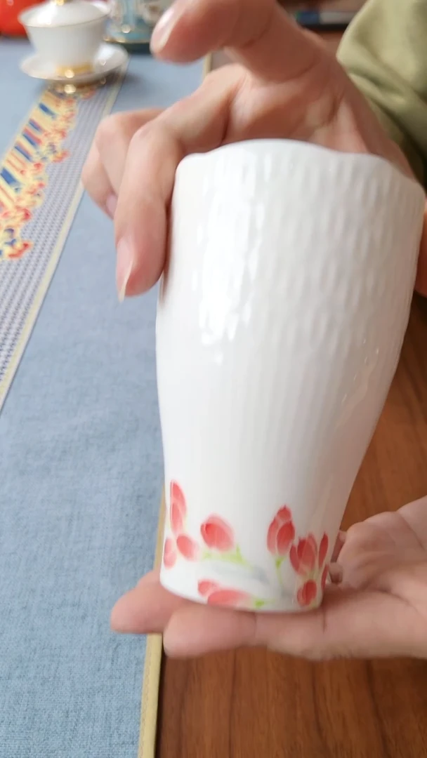 陶瓷豆蔻手绘可乐杯