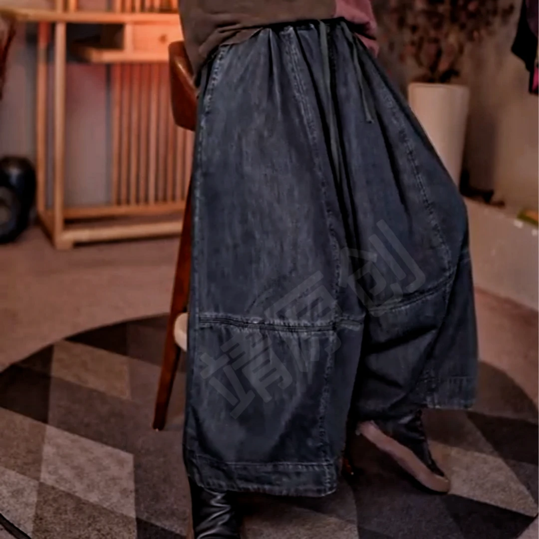 2668【靖靖原创】高品质麻牛仔中裤（裤长83腰围120）