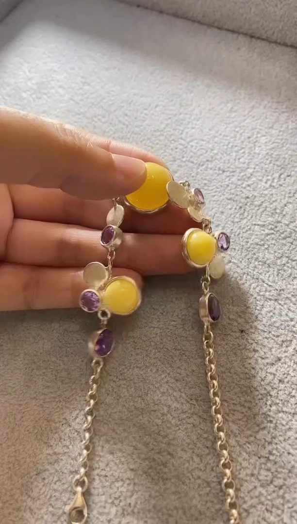 裸石琥珀未镶嵌手链