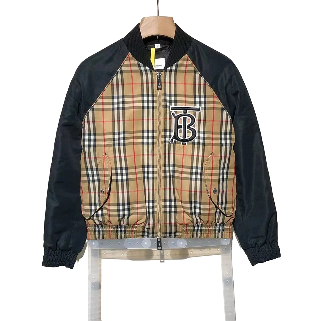 全新未使用 BURBERRY/博柏利 格纹拼接 休闲 外套/36码/XG-Y16047