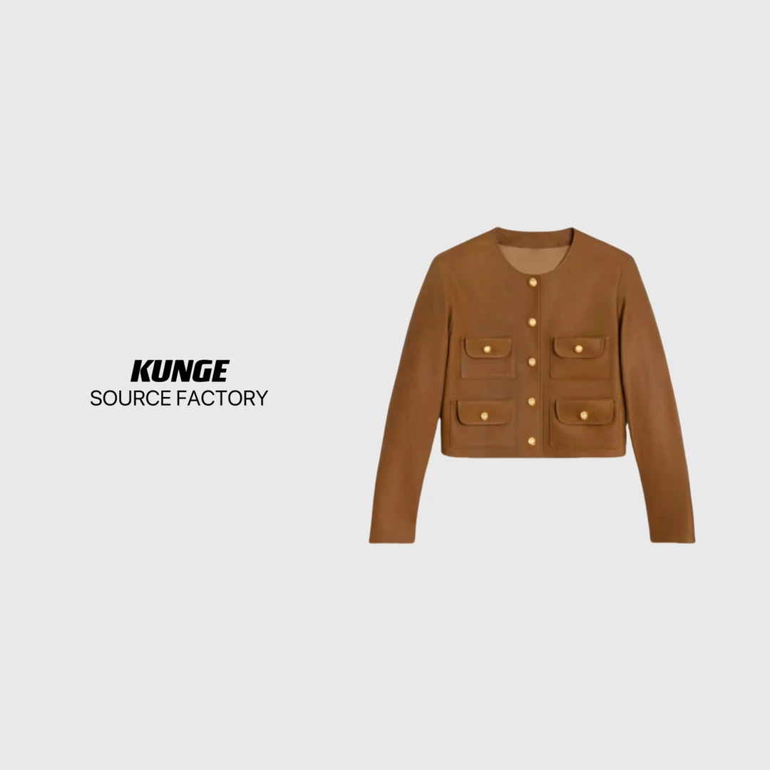 KUNGE-气质轻奢时尚女士设计师秋冬秋季长袖外套-8611