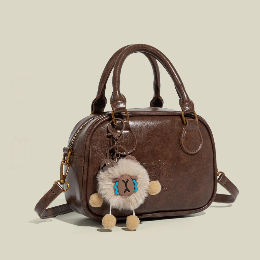 CHRONOS&AIROS复古保龄球包女2025新款冬季高级感通勤单肩斜挎包