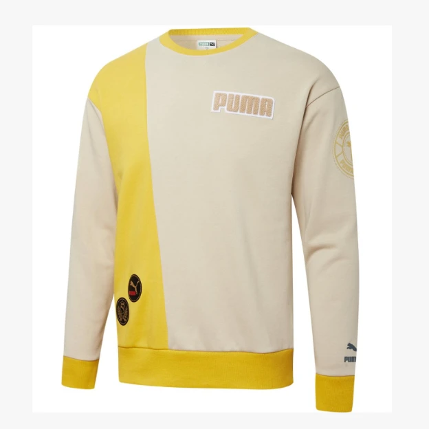 PUMA/彪马【大仓】拼色徽标圆领套头学院风卫衣男女款537008-17-64