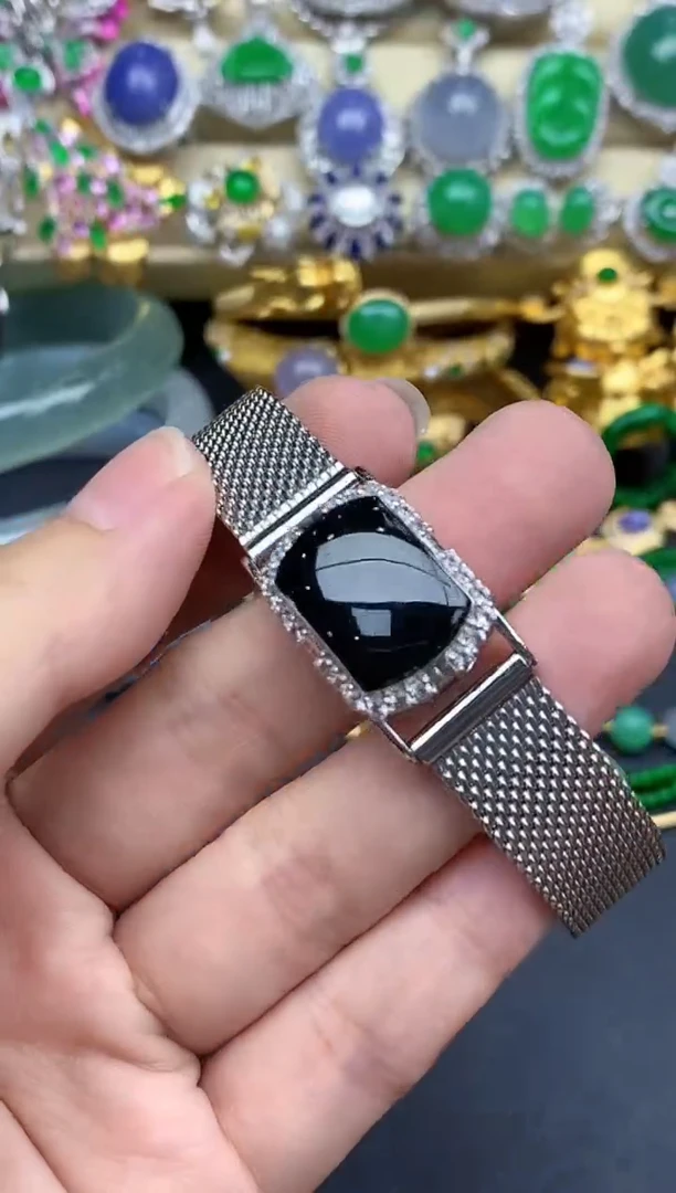 18K金镶嵌手链翡翠510-春日珠宝